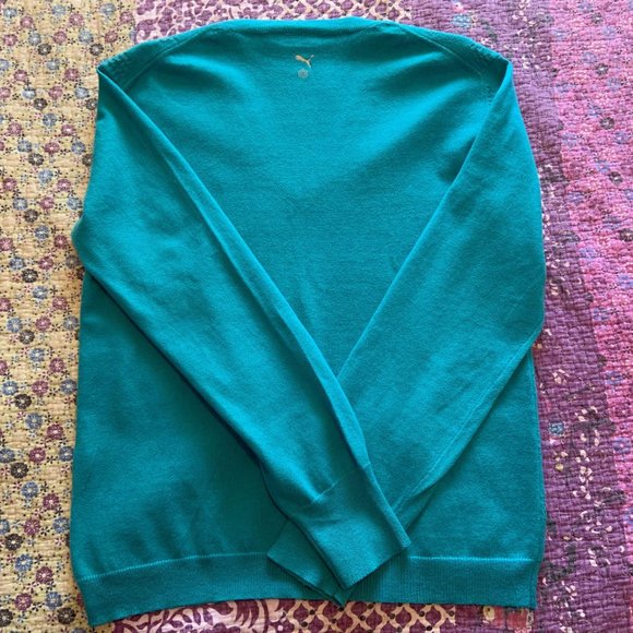 Puma - Teal sweater ladies Medium - Picture 5 of 9